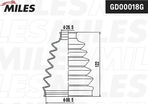 Miles GD00018G - Cuffia, Semiasse autozon.pro