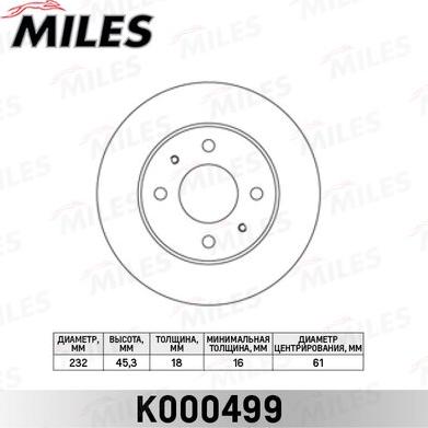 Miles K000499 - Discofreno autozon.pro