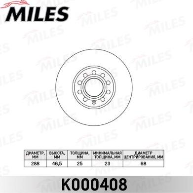 Miles K000408 - Discofreno autozon.pro