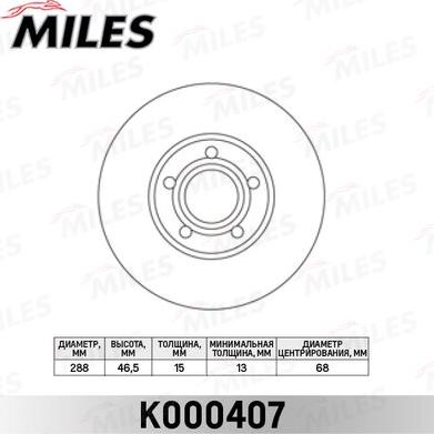 Miles K000407 - Discofreno autozon.pro