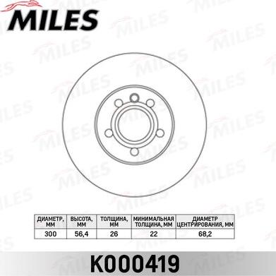 Miles K000419 - Discofreno autozon.pro