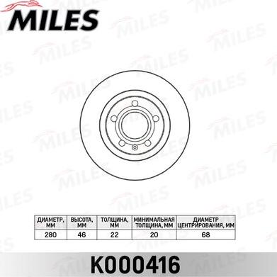 Miles K000416 - Discofreno autozon.pro