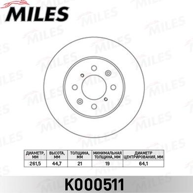 Miles K000511 - Discofreno autozon.pro