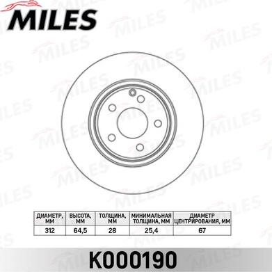 Miles K000190 - Discofreno autozon.pro