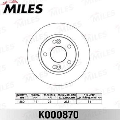 Miles K000870 - Discofreno autozon.pro