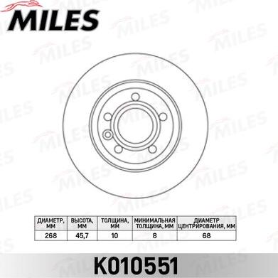 Miles K010551 - Discofreno autozon.pro