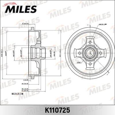 Miles K110725 - Tamburo freno autozon.pro