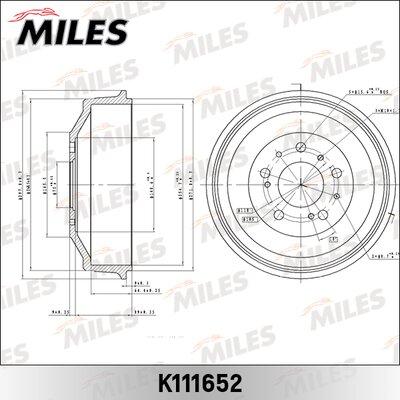 Miles K111652 - Tamburo freno autozon.pro