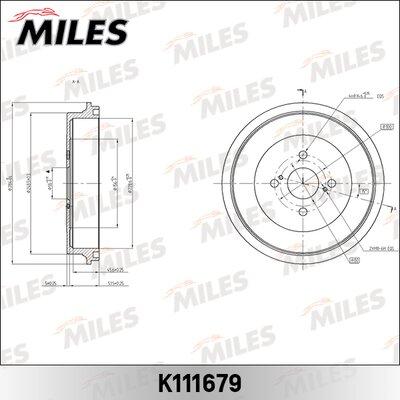 Miles K111679 - Tamburo freno autozon.pro