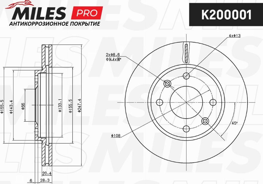 Miles K200001 - Discofreno autozon.pro