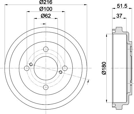 Mintex MBD442 - Tamburo freno autozon.pro