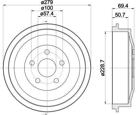 Mintex MBD401 - Tamburo freno autozon.pro