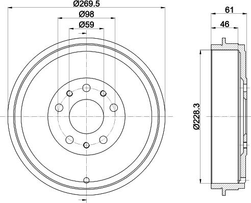 Mintex MBD418 - Tamburo freno autozon.pro