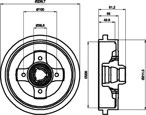 Mintex MBD040 - Tamburo freno autozon.pro