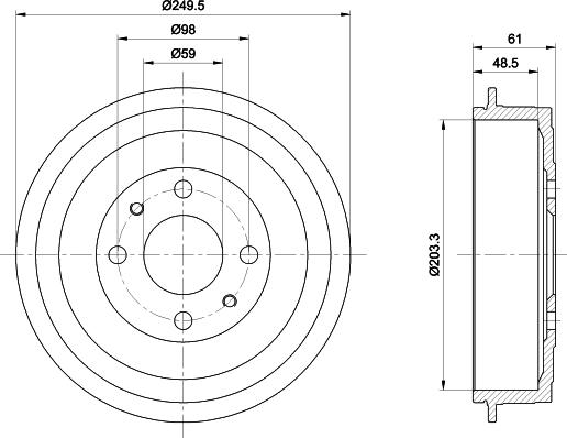 Mintex MBD051 - Tamburo freno autozon.pro