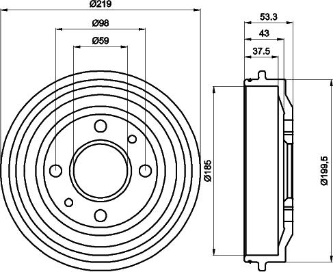 Mintex MBD011 - Tamburo freno autozon.pro