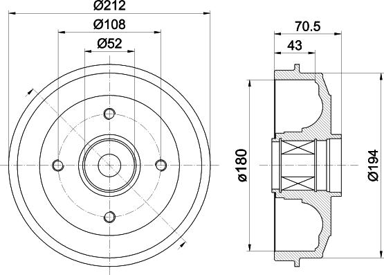 Mintex MBD028 - Tamburo freno autozon.pro