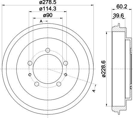 Mintex MBD352 - Tamburo freno autozon.pro