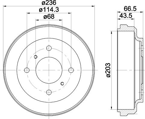 Mintex MBD306 - Tamburo freno autozon.pro