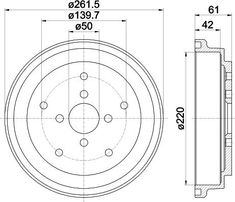 Mintex MBD389 - Tamburo freno autozon.pro