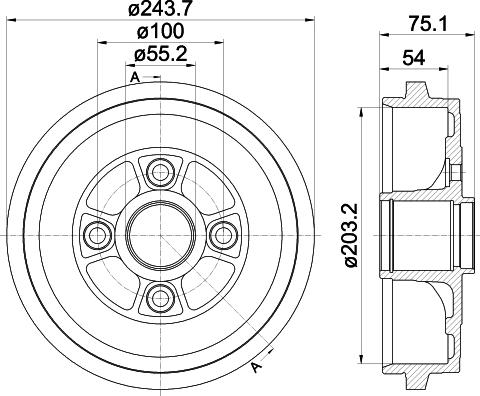 Mintex MBD386 - Tamburo freno autozon.pro