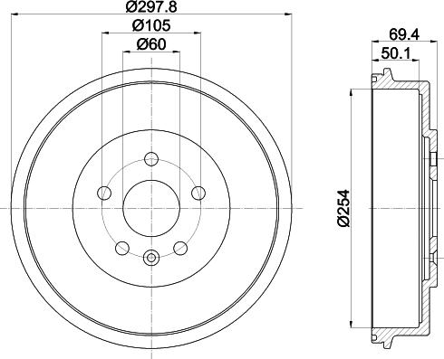 Mintex MBD375 - Tamburo freno autozon.pro