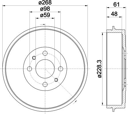 Mintex MBD219 - Tamburo freno autozon.pro