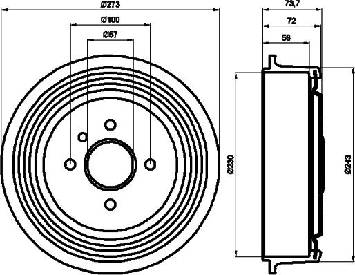 Mintex MBD285 - Tamburo freno autozon.pro