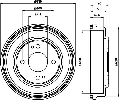 Mintex MBD220 - Tamburo freno autozon.pro