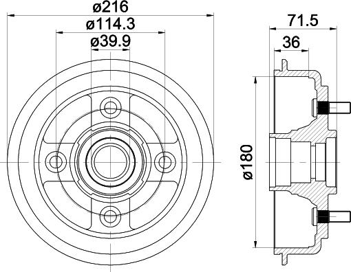 Mintex MBD274 - Tamburo freno autozon.pro