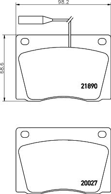 Mintex MDB1499 - Kit pastiglie freno, Freno a disco autozon.pro