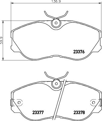 Mintex MDB1453 - Kit pastiglie freno, Freno a disco autozon.pro