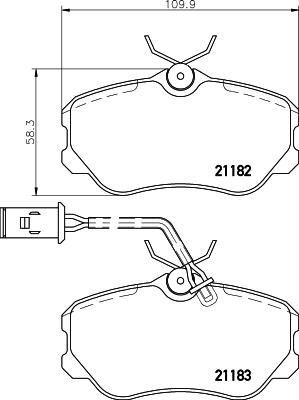 Mintex MDB1484 - Kit pastiglie freno, Freno a disco autozon.pro