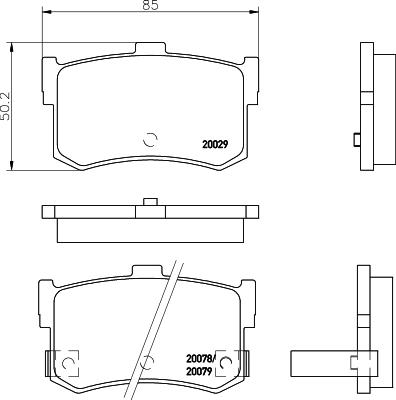 Mintex MDB1424 - Kit pastiglie freno, Freno a disco autozon.pro