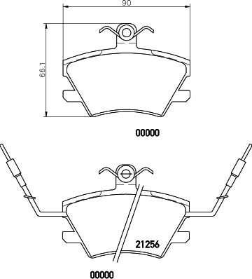 Mintex MDB1472 - Kit pastiglie freno, Freno a disco autozon.pro