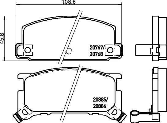 Mintex MDB1515 - Kit pastiglie freno, Freno a disco autozon.pro