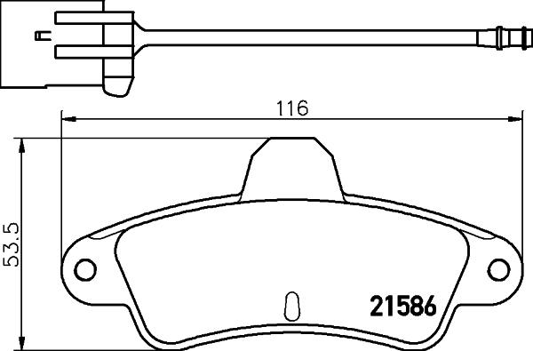 Mintex MDB1588 - Kit pastiglie freno, Freno a disco autozon.pro