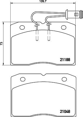 Mintex MDB1524 - Kit pastiglie freno, Freno a disco autozon.pro