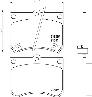 Mintex MDB1575 - Kit pastiglie freno, Freno a disco autozon.pro