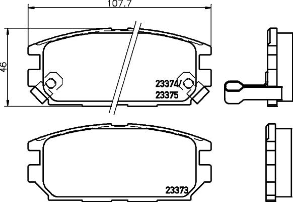 Mintex MDB1693 - Kit pastiglie freno, Freno a disco autozon.pro