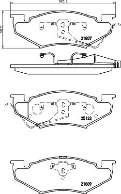 Mintex MDB1604 - Kit pastiglie freno, Freno a disco autozon.pro