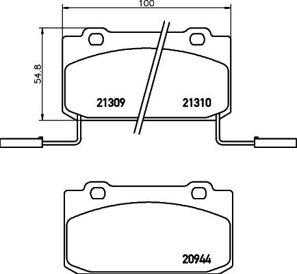 Mintex MDB1636 - Kit pastiglie freno, Freno a disco autozon.pro