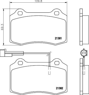 Mintex MDB1633 - Kit pastiglie freno, Freno a disco autozon.pro