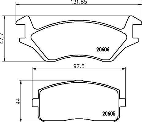 Mintex MDB1145 - Kit pastiglie freno, Freno a disco autozon.pro