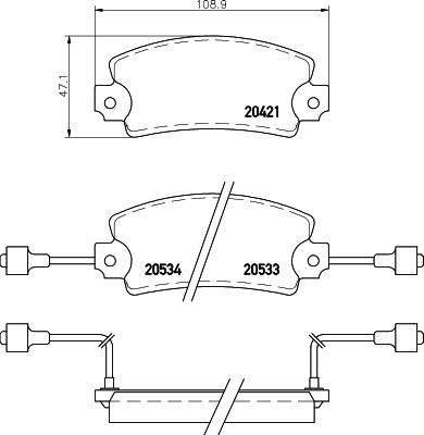 Mintex MDB1112 - Kit pastiglie freno, Freno a disco autozon.pro