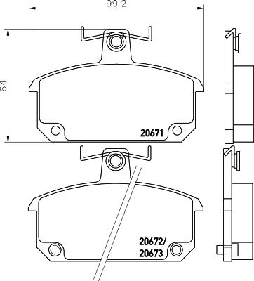 Mintex MDB1172 - Kit pastiglie freno, Freno a disco autozon.pro