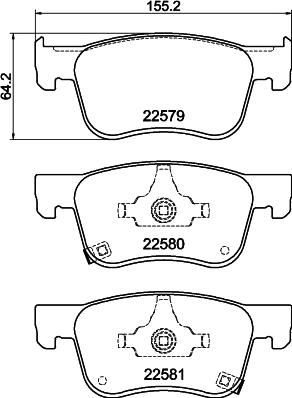 Mintex MDB84248 - Kit pastiglie freno, Freno a disco autozon.pro