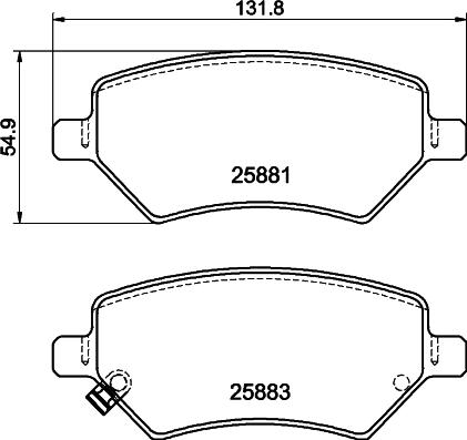 Mintex MDB84263 - Kit pastiglie freno, Freno a disco autozon.pro