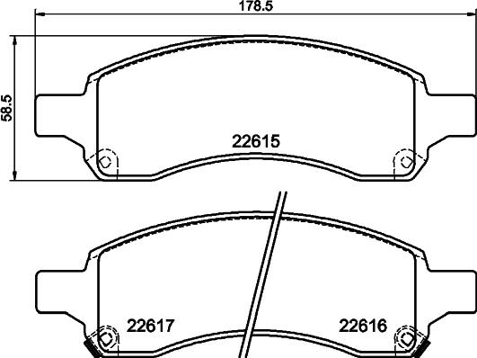 Mintex MDB84212 - Kit pastiglie freno, Freno a disco autozon.pro