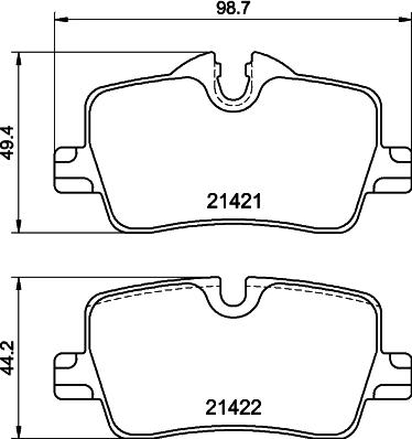 Mintex MDB84271 - Kit pastiglie freno, Freno a disco autozon.pro